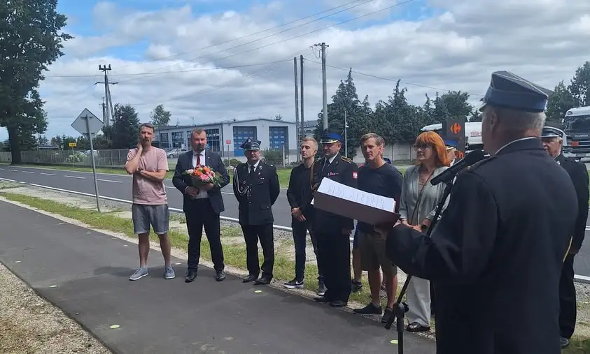 Nadanie imienia ścieżce rowerowej i VIII Strażacki Rajd Rowerowy w Krajence