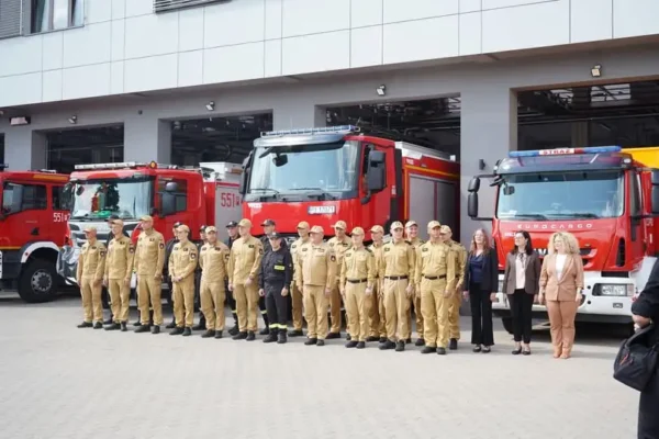 Minister Spraw Wewnętrznych z wizytą w Komendzie Powiatowej PSP w Pile