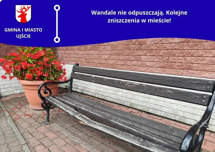 Wzmożona fala wandalizmu w Ujściu – zniszczone barierki, skradzione narzędzia z stacji naprawy rowerów