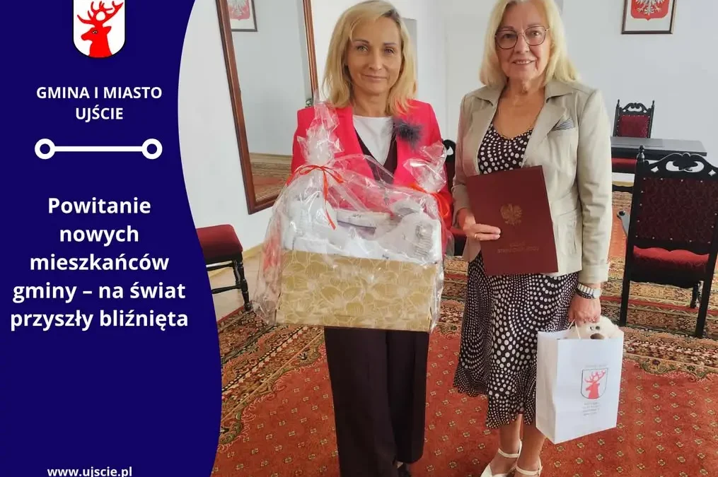 Podwójne szczęście w gminie Ujście – burmistrz z gratulacjami dla rodziców bliźniąt