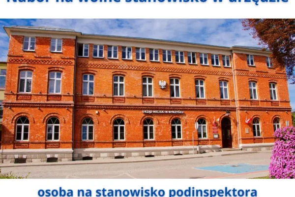 Przedłużono nabór na podinspektora ds. inwestycji w Wyrzysku