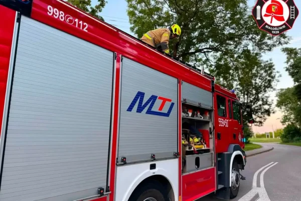 Trzy interwencje OSP Białośliwie w ciągu kilku dni: plama ropy, szerszenie i iskrzący kabel