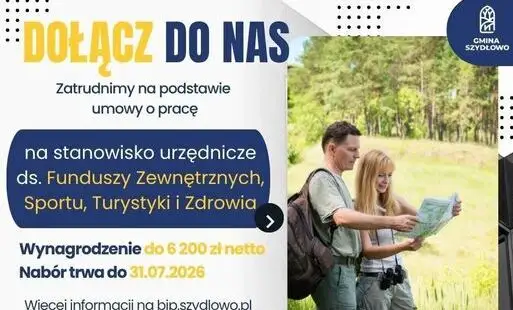 Nabór na stanowisko ds. Funduszy Zewnętrznych, Sportu, Turystyki i Zdrowia w Urzędzie Gminy Szydłowo