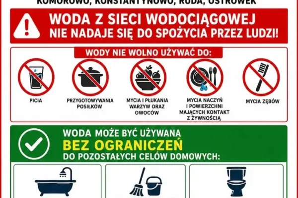Ważny komunikat: woda w Osieku nad Notecią i okolicach niezdatna do spożycia