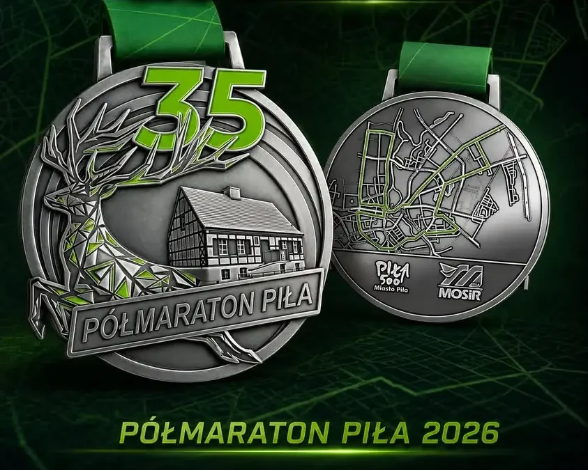 Półmaraton Piła 2026: oficjalny medal z Muzeum Staszica