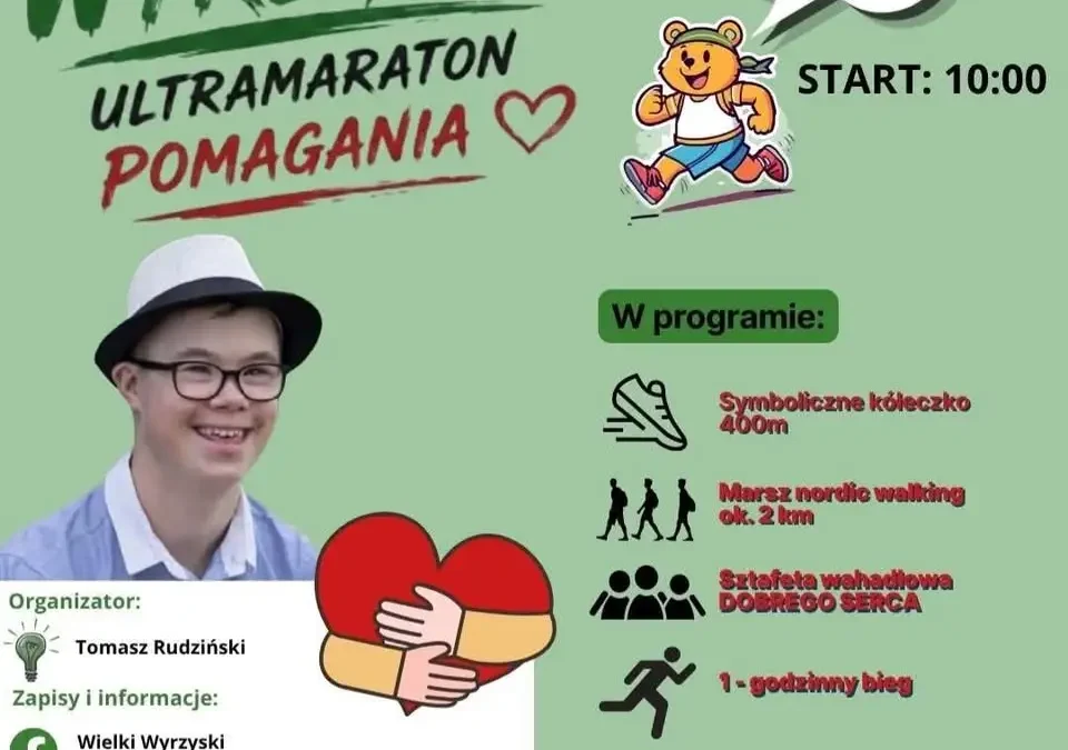 4. Wielki Wyrzyski Ultramaraton Pomagania – biegną dla Kacpra