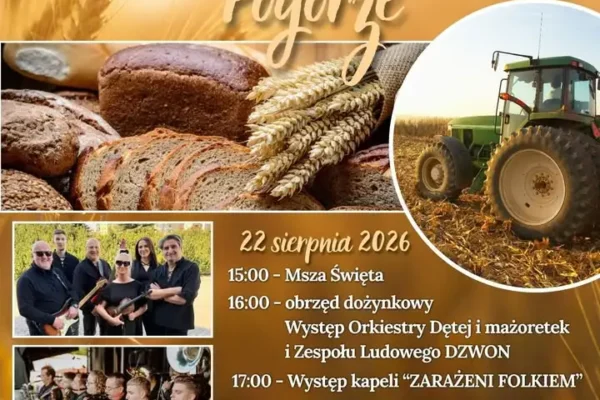 Dożynki Gminne w Pogórzu – Święto Plonów już 22 sierpnia