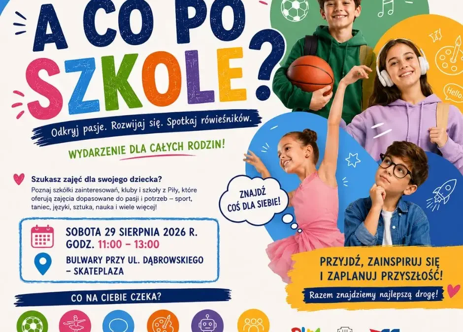 A co po szkole? 29 sierpnia na Plantach w Pile – przegląd oferty zajęć dla dzieci i młodzieży