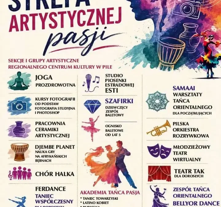 Regionalne Centrum Kultury w Pile: zapisy na zajęcia artystyczne od września