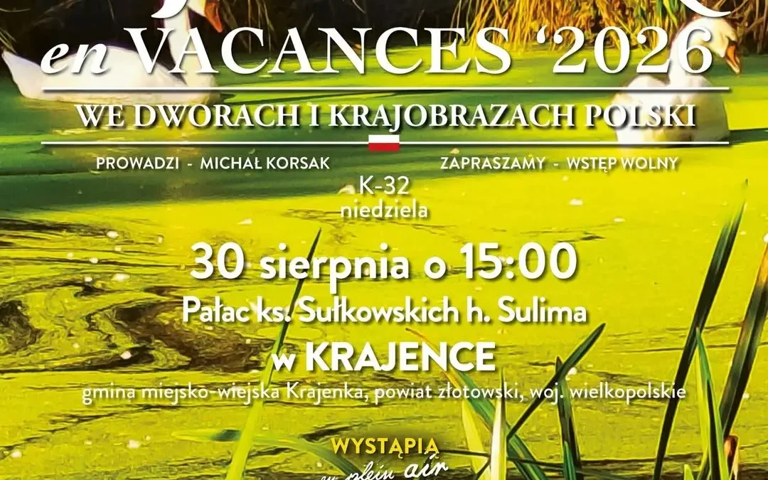 Koncert Chopina w Krajence: Muzyka w Pałacu Sułkowskich
