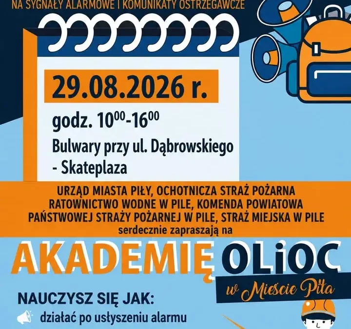 Darmowe szkolenie z reagowania na alarmy w Pile – już jutro na Skateplazie