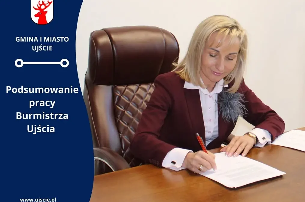 Podsumowanie pracy Burmistrza Ujścia: wizyty, inwestycje i jubileusze