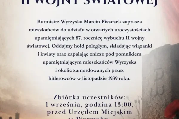 Gminne obchody 87. rocznicy wybuchu II wojny światowej w Wyrzysku