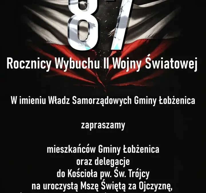 Obchody 87. rocznicy wybuchu II wojny światowej w Łobżenicy