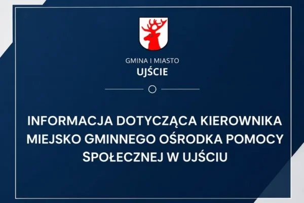 Kierownik MGOPS w Ujściu składa wypowiedzenie. Burmistrz zapewnia o ciągłości pracy