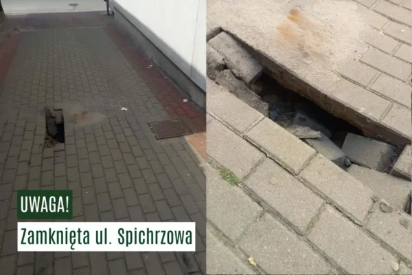 Uwaga! Zamknięta ul. Spichrzowa w Łobżenicy