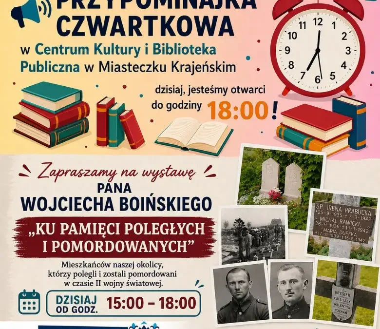 Wystawa pamięci w Miasteczku Krajeńskim – otwarcie do 18:00