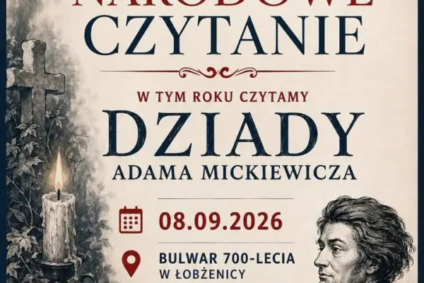 Narodowe Czytanie 2026 w Łobżenicy: Wspólne czytanie „Dziadów” Mickiewicza