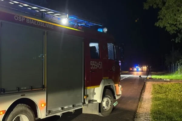 Wypadek na drodze Białośliwie – Nieżychowo. Droga była zablokowana, objazd przez Pobórkę Wielką