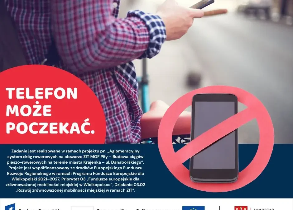 Bezpieczeństwo na rowerze: telefon może poczekać, liczy się skupienie na drodze