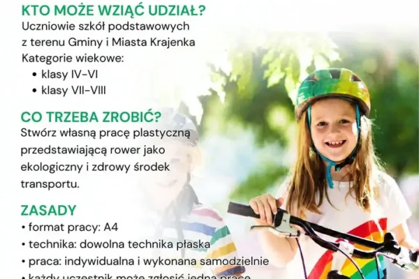 Konkurs plastyczny „Rowerem na co dzień – moja ekologiczna Krajenka”