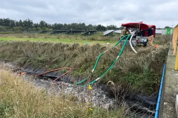 Ćwiczenia strażackie na terenie GWDA w Pile – symulacja pożaru lasu