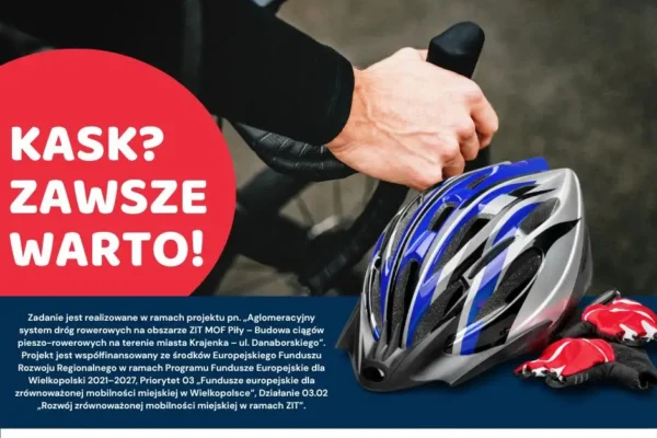 Kask na rowerze to nie obowiązek, ale rozsądek — przypomina Krajenka