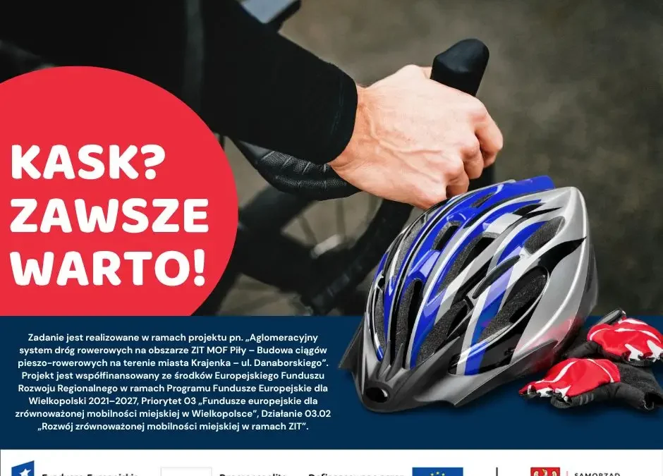 Kask na rowerze to nie obowiązek, ale rozsądek — przypomina Krajenka