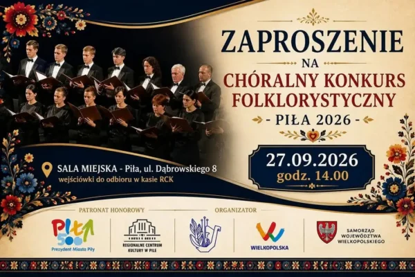 Chóralny Konkurs Folklorystyczny w Pile – zaproszenie na jutrzejsze popołudnie