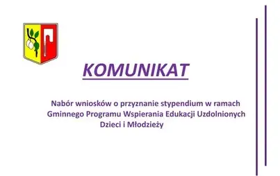 Nabór wniosków o stypendium Wójta Gminy Białośliwie – do 30 września