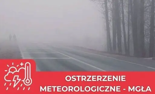 Gęste mgły nad powiatem pilskim – IMGW ostrzega kierowców