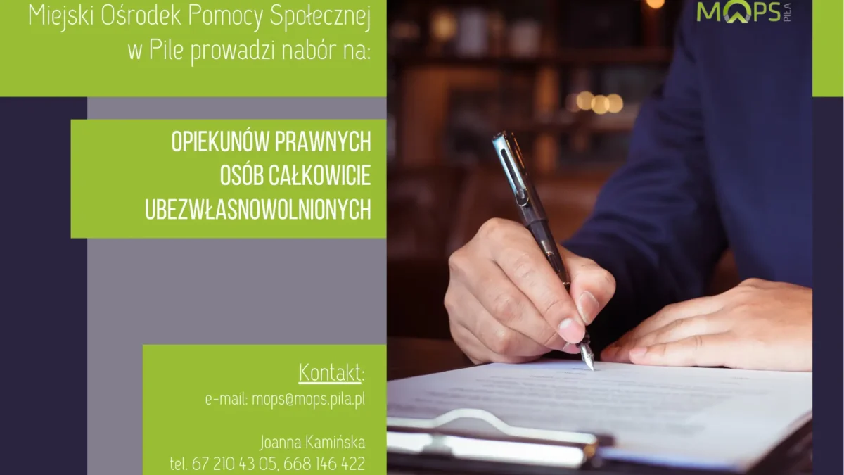 Piła szuka opiekunów prawnych dla osób ubezwłasnowolnionych