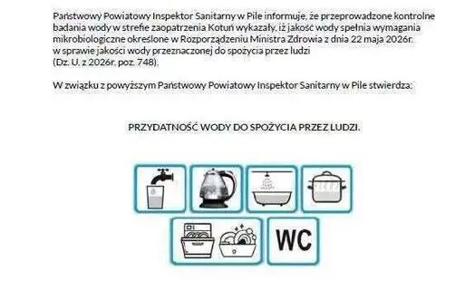 Woda w Kotuniu bezpieczna – sanepid potwierdza przydatność do spożycia
