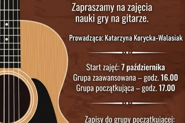 Nauka gry na gitarze w Łobżenicy – ruszyły zapisy do grupy początkującej