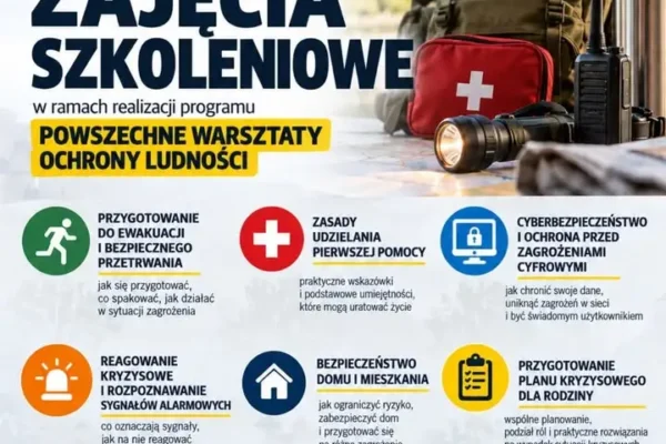 Bezpłatne warsztaty ochrony ludności w Krajenki – 6 października