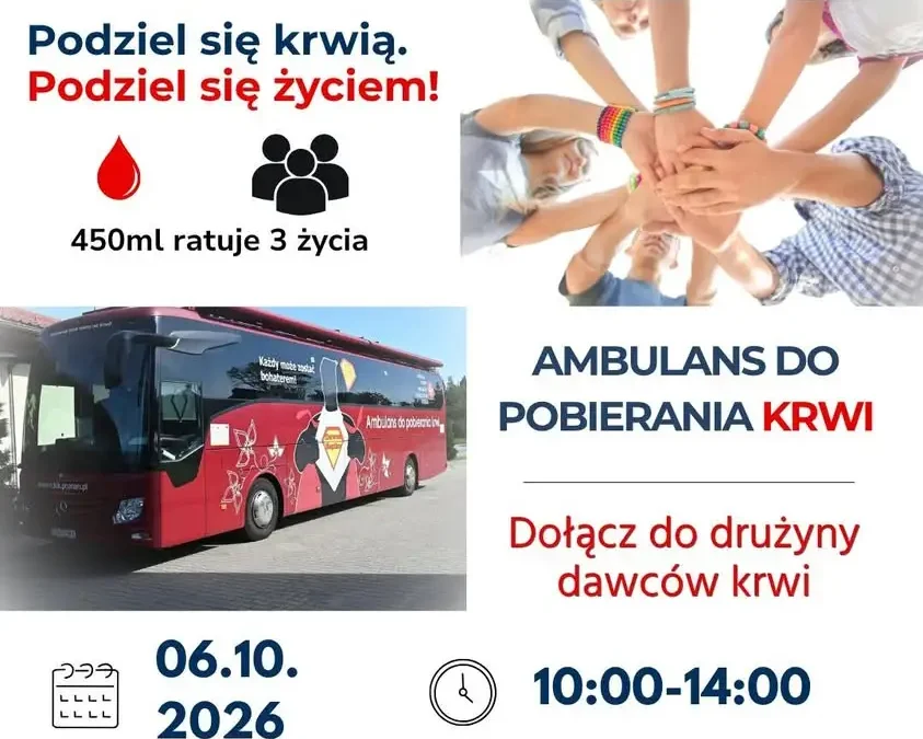 Białośliwie: akcja honorowego krwiodawstwa już 6 października