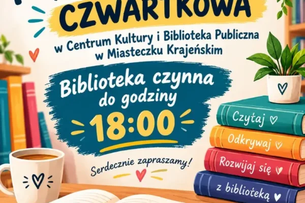 Czwartek w Miasteczku Krajeńskim: biblioteka, akrobatyka i pilates