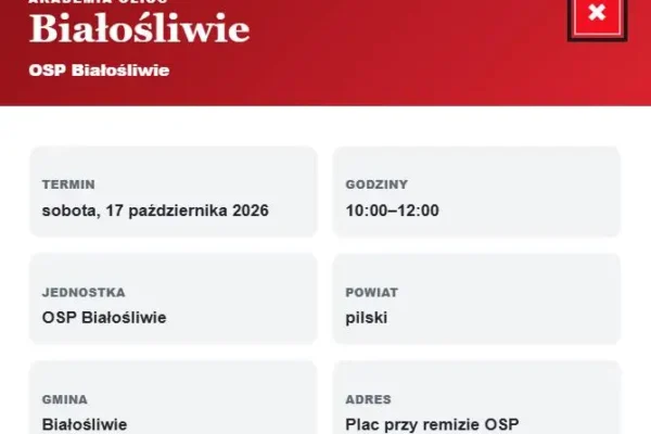 Krótki kurs mieszkańca w Białośliwiu – sobota, 17 października 2026
