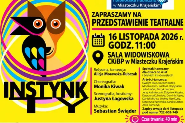 „InstynkTY” – wyjątkowy spektakl taneczny dla najmłodszych w Miasteczku Krajeńskim