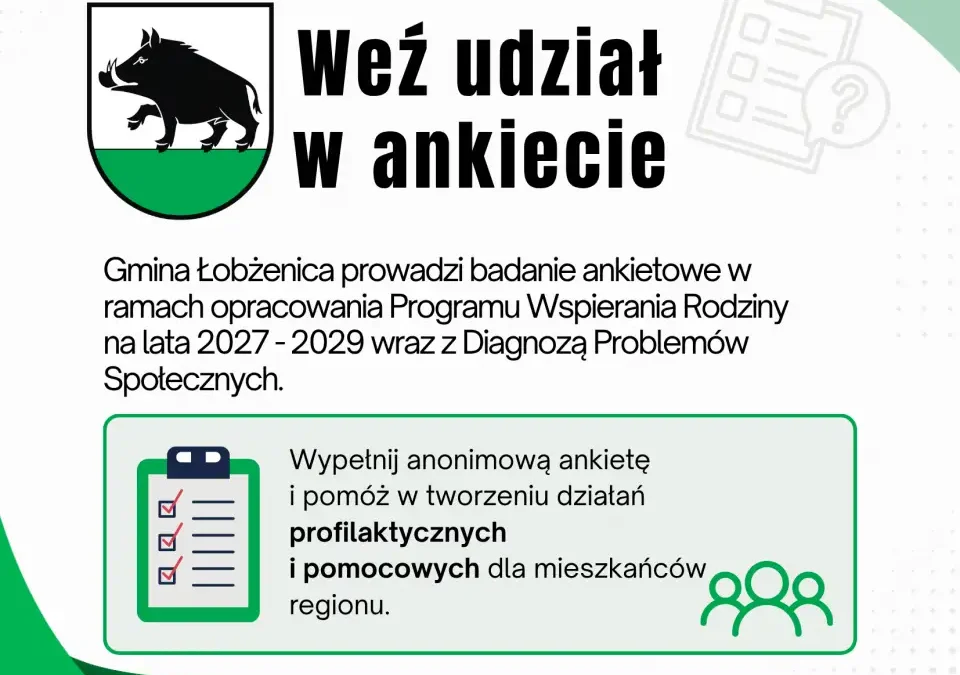 Gmina Łobżenica pyta mieszkańców o problemy społeczne – wypełnij ankietę